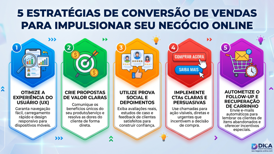 5 Estratégias de Conversão de Vendas para Impulsionar Seu Negócio Online