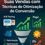 Imagem representando técnicas de otimização de conversão para aumentar vendas, incluindo gráficos e ícones relacionados a A/B testing.